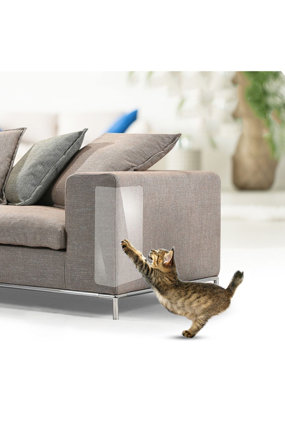 Kedi Koltuk Mobilya Koruyucu Tırmalama Caydırıcı Parlak Kendinden Yapışkanlı Şeffaf Folyo 50 x 1 Metre