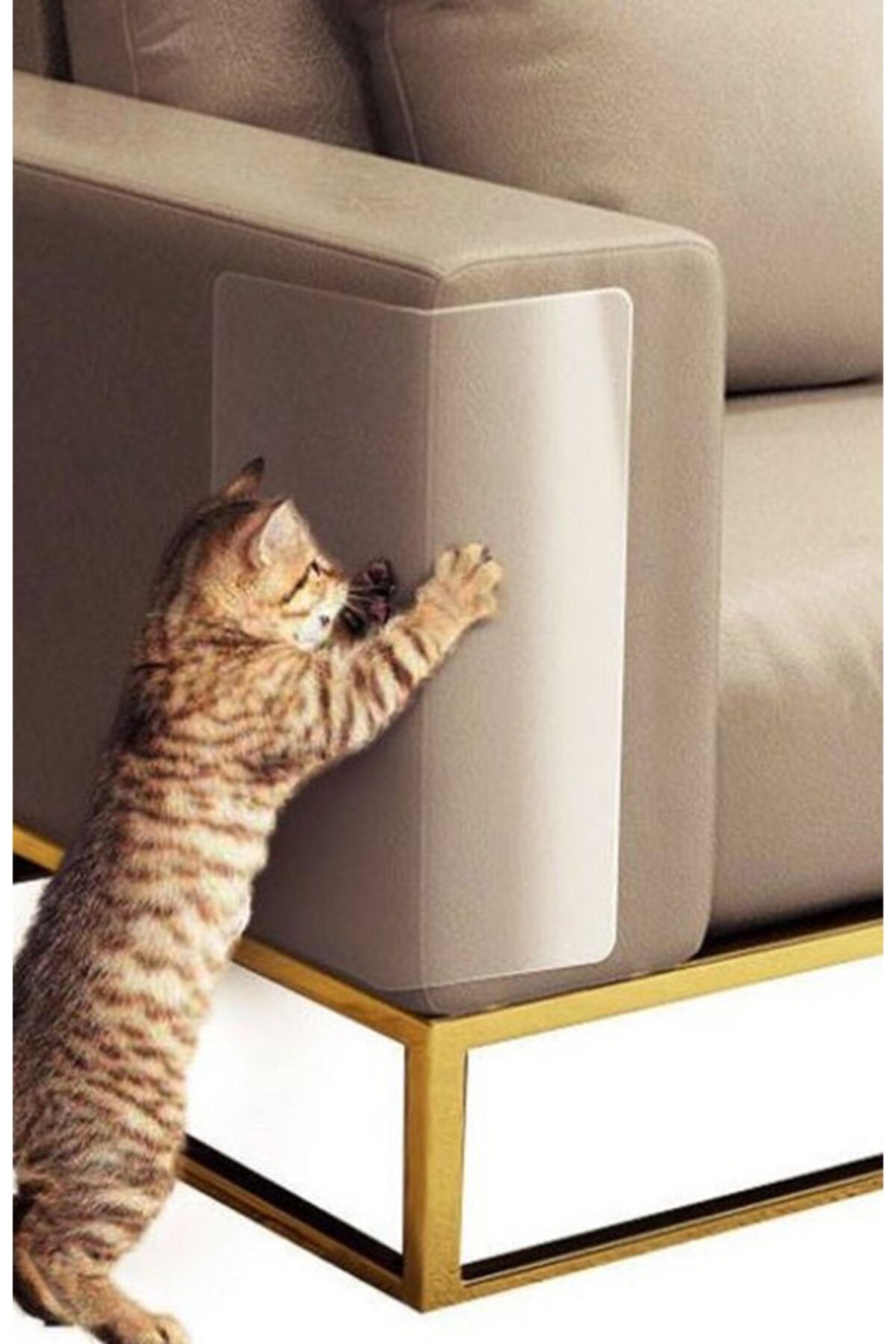 Kedi Koltuk Mobilya Koruyucu Tırmalama Caydırıcı Parlak Kendinden Yapışkanlı Şeffaf Folyo 50 x 1 Metre