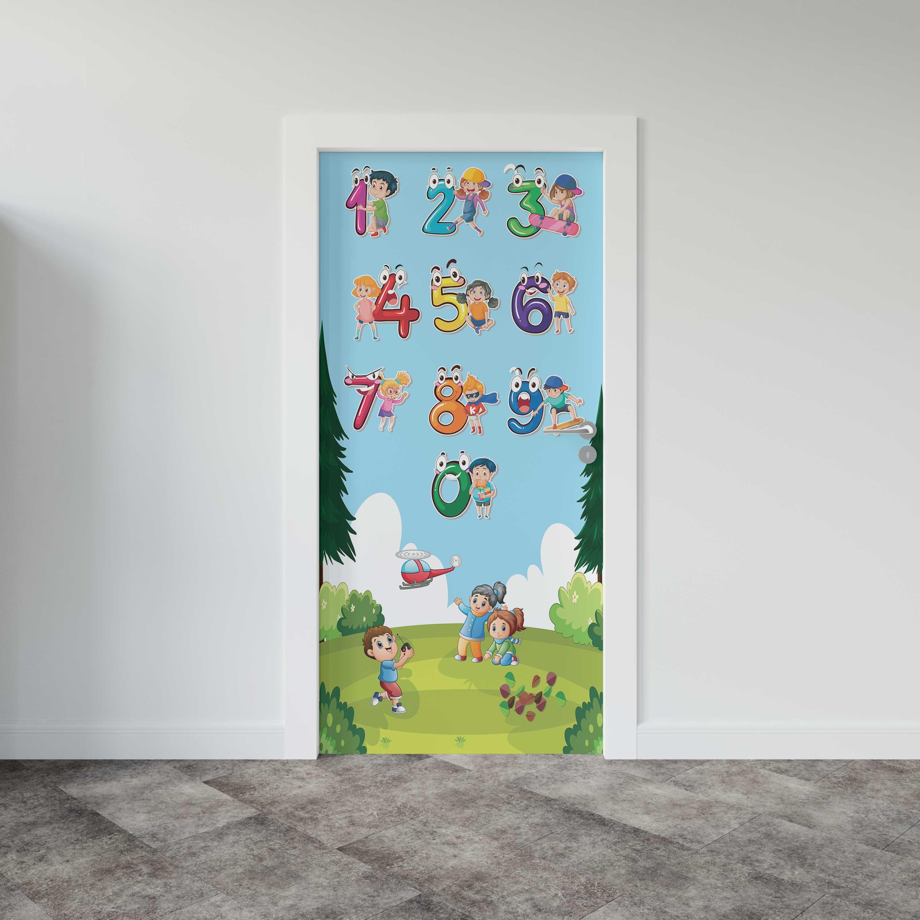 Kapı Giydirme Kapı Sticker Folyosu Sayılar