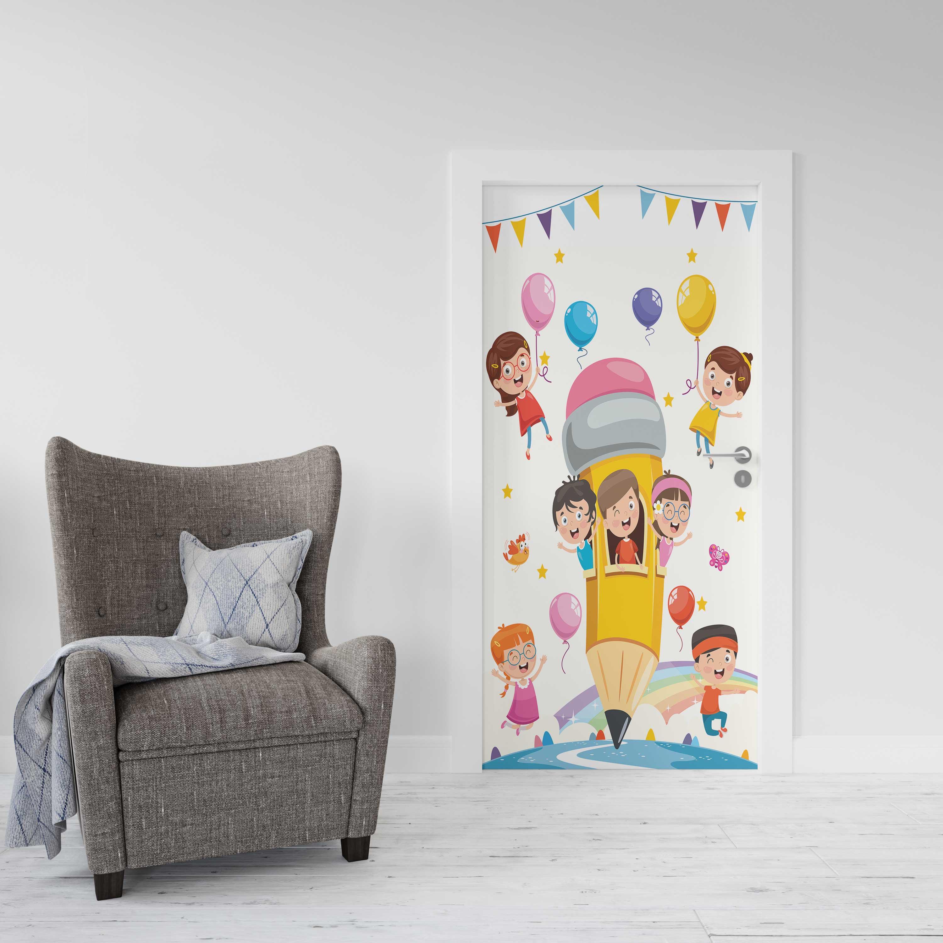 Kapı Giydirme Kapı Sticker Folyosu Kalem Balon