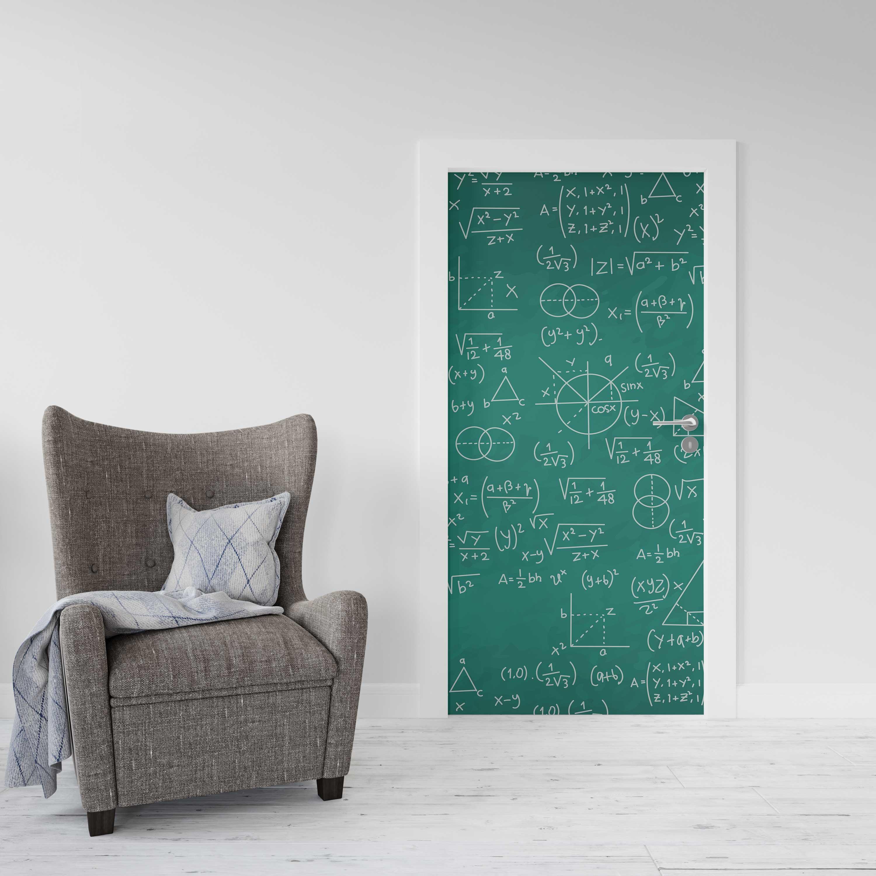 Kapı Giydirme Kapı Sticker Folyosu Matematik Formül