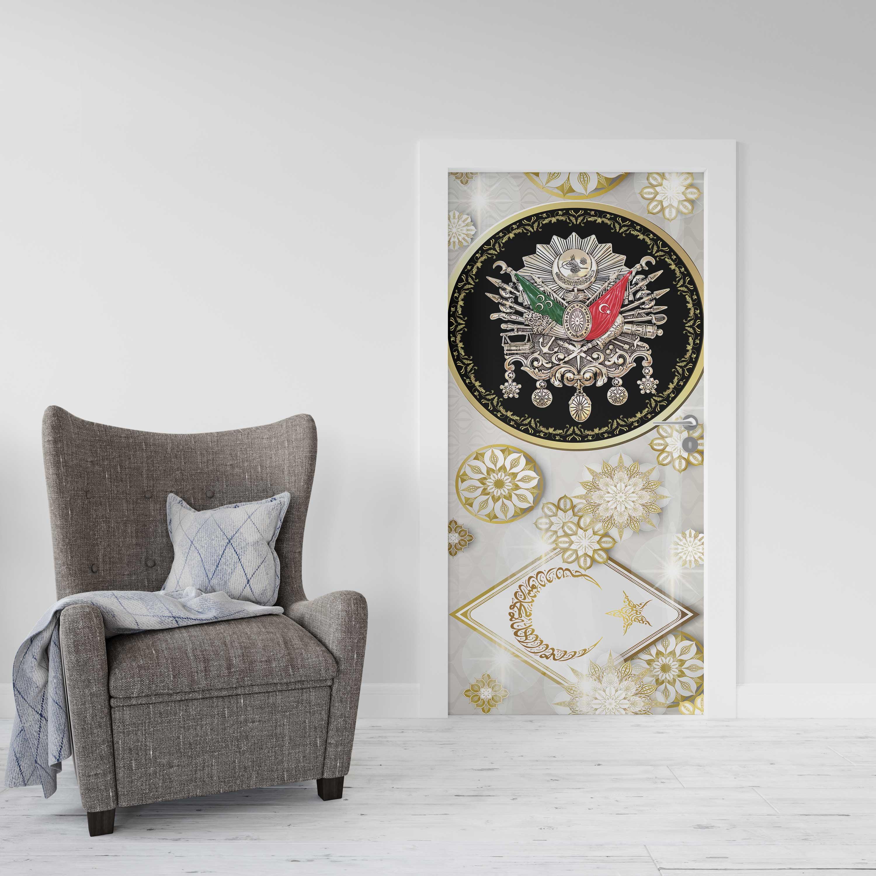 Kapı Giydirme Kapı Sticker Folyosu Osmanlı Arma