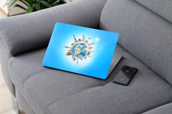 Laptop Sticker Notebook Pc Kaplama Etiketi Dünyanın Ünlü Simgeleri