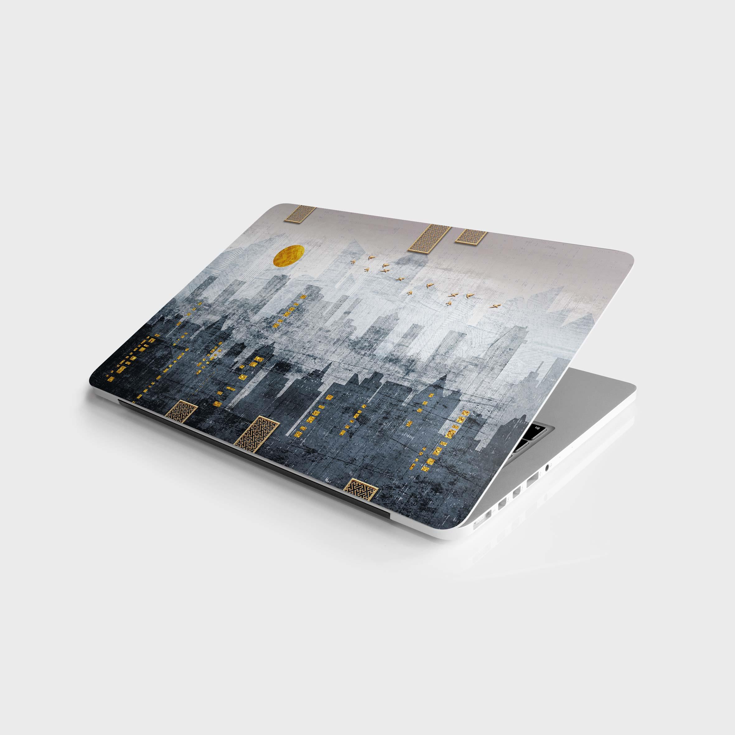 Laptop Sticker Bilgisayar Notebook Pc Kaplama Etiketi Modern Şehir