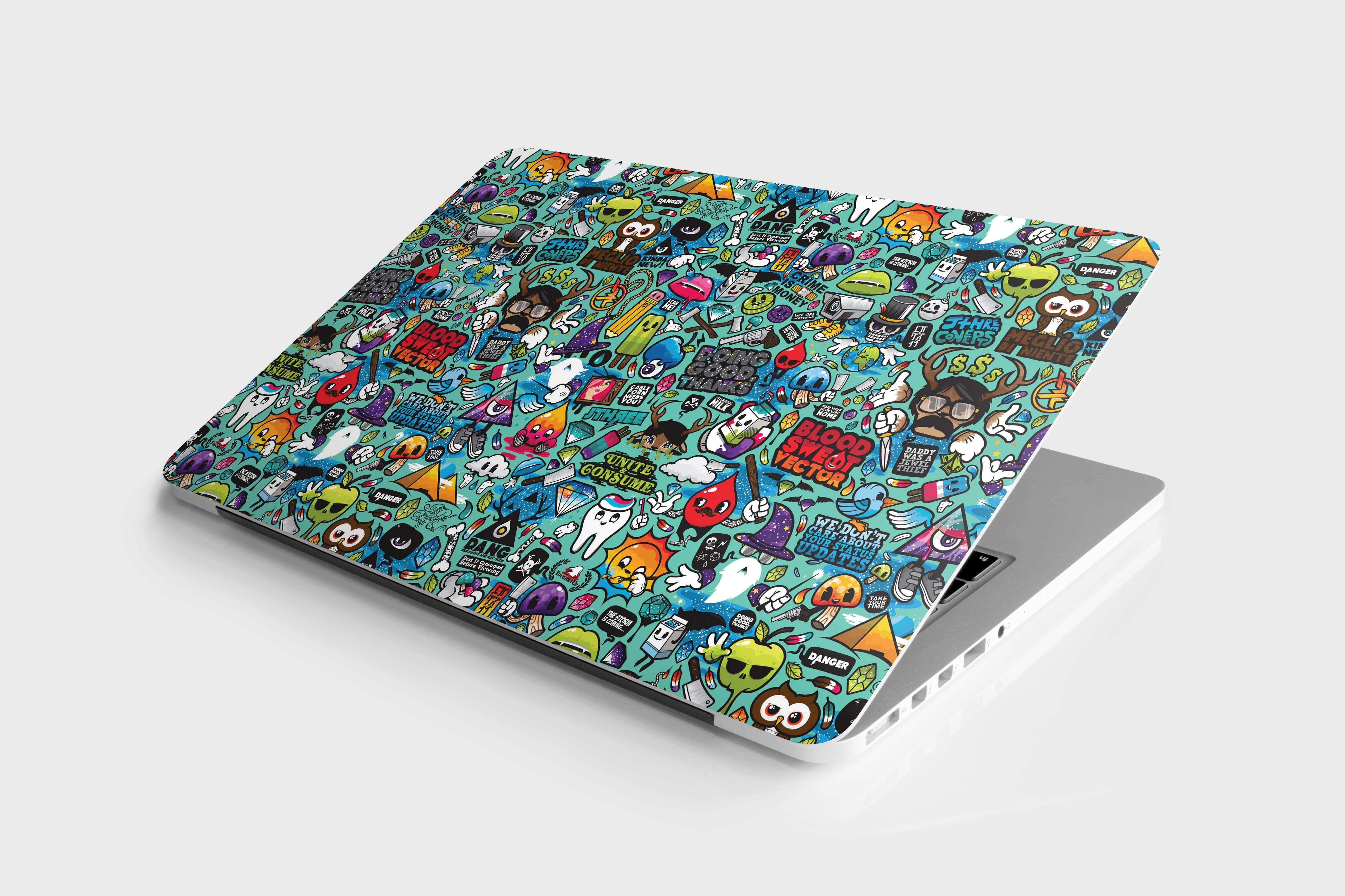 Laptop Sticker Notebook Pc Kaplama Etiketi Blood
