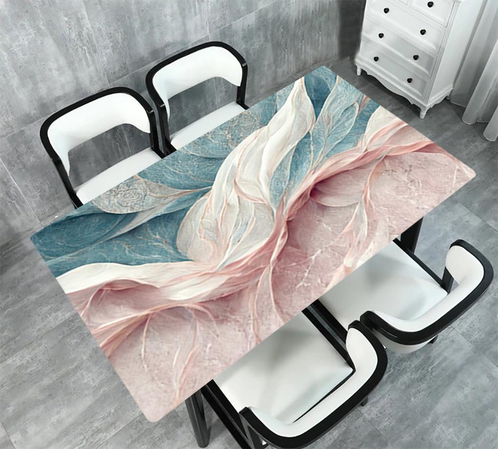 Masa Kaplama Folyosu Mobilya Masa Kaplama Folyoları Pastel Pembe Ebru
