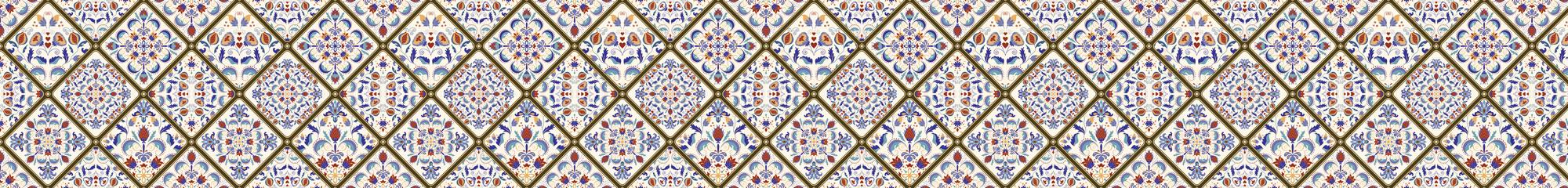 Mutfak Tezgah Arası Folyo Fayans Kaplama Folyosu Ottoman Motif