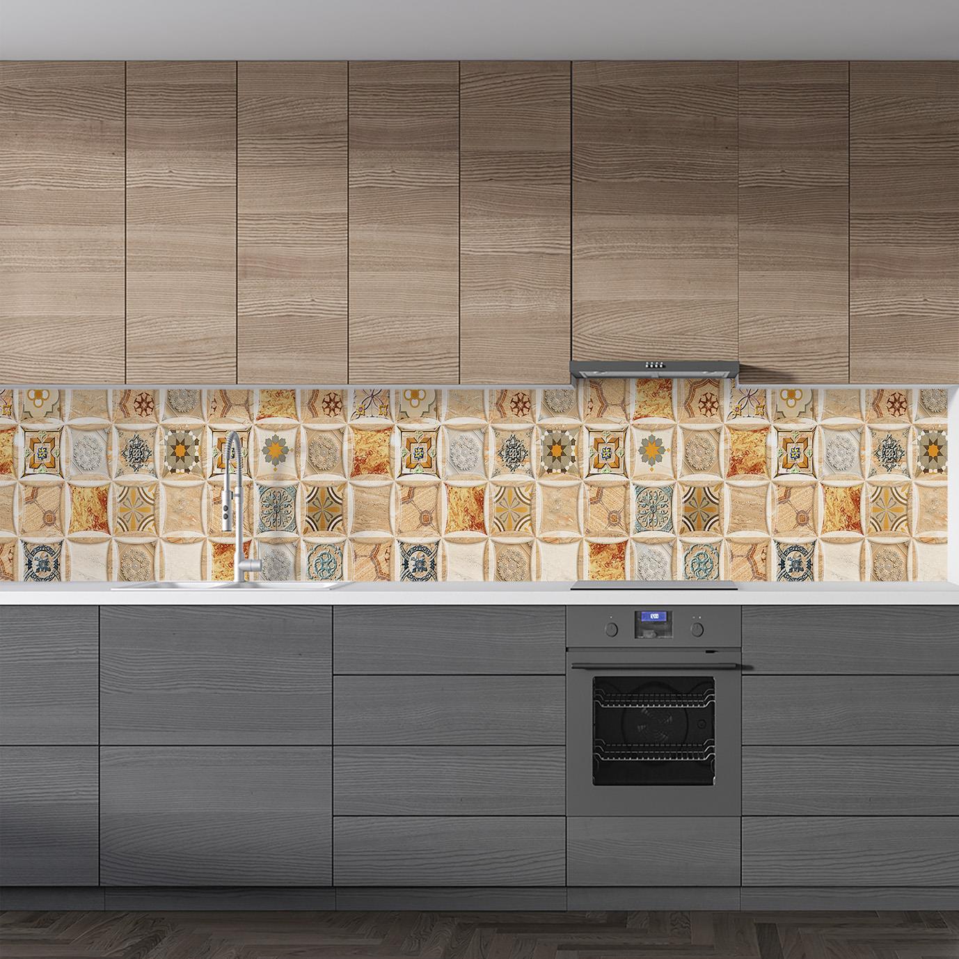 Mutfak Tezgah Arası Folyo Fayans Kaplama Folyosu Seramik Modern Design