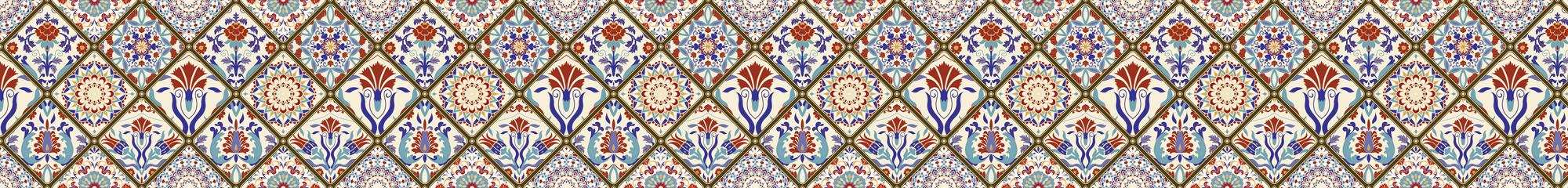 Mutfak Tezgah Arası Folyo Fayans Kaplama Folyosu Türk Osmanlı Motif 1