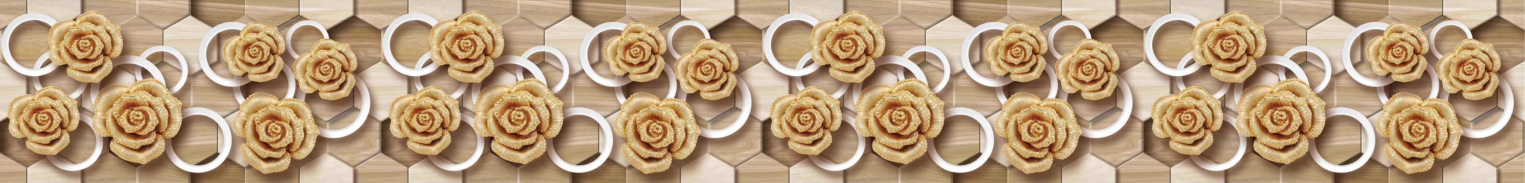 Mutfak Tezgah Arası Folyo Fayans Kaplama Folyosu Golden Rose