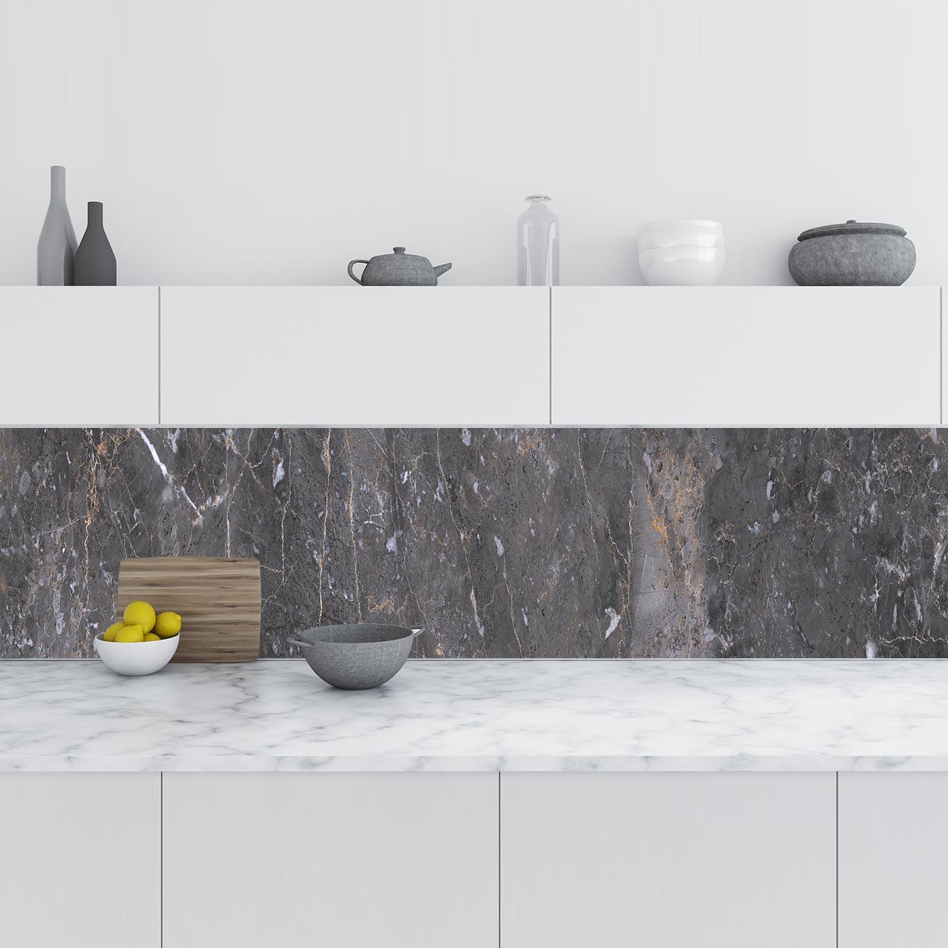 Mutfak Tezgah Arası Folyo Fayans Kaplama Folyosu Limestone Marble