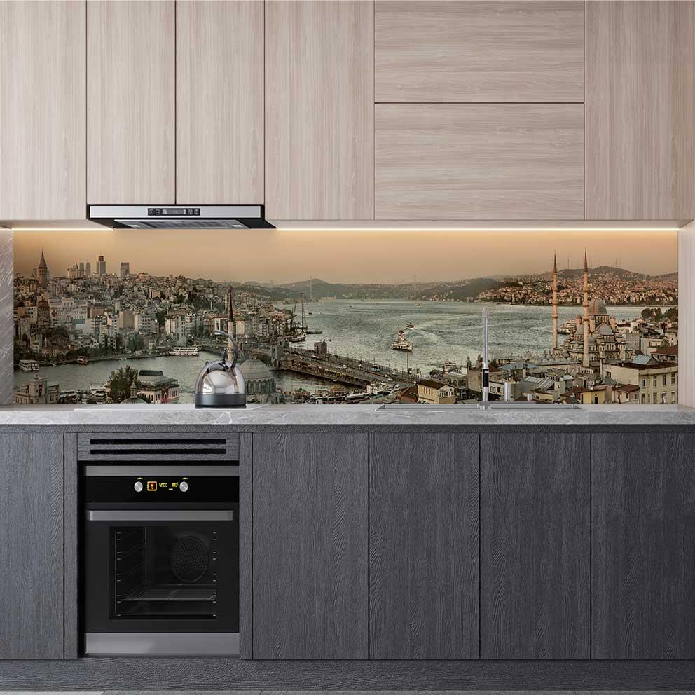 Mutfak Tezgah Arası Folyo Fayans Kaplama Folyosu Panoramik istanbul