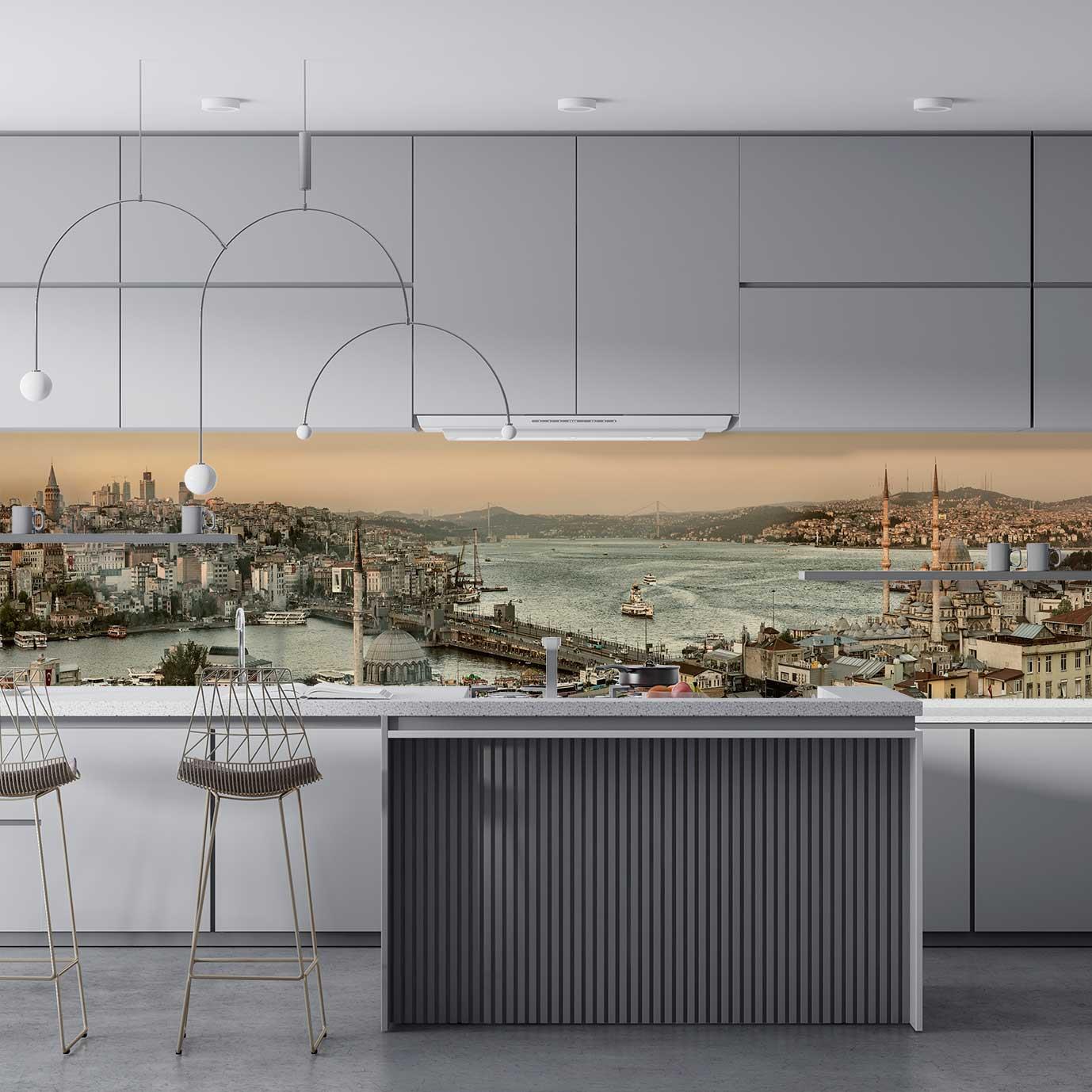 Mutfak Tezgah Arası Folyo Fayans Kaplama Folyosu Panoramik istanbul