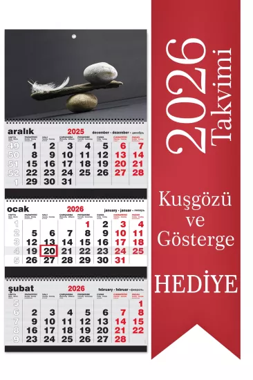 2026 Jumbo Boy Gemici Takvimi Denizci Duvar Takvimi 39x87 cm