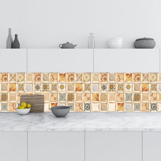Mutfak Tezgah Arası Folyo Fayans Kaplama Folyosu Seramik Modern Design