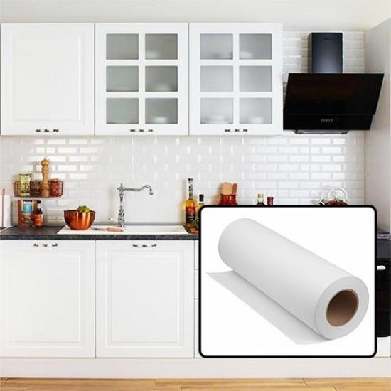 Parlak Beyaz Mobilya ve Dolap Kaplama Folyosu 76 CM x 1 METRE