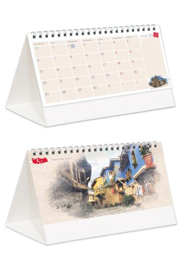 2026 Türkiye Piramit Masa Takvimi Masaüstü Takvim 24x17 cm