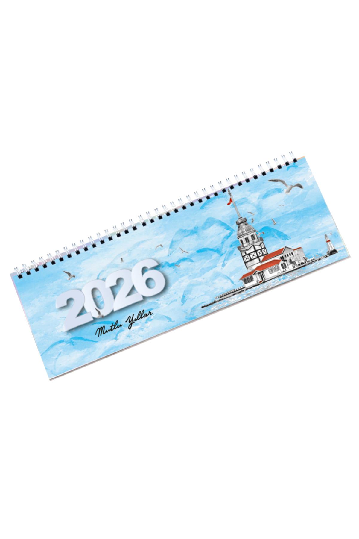 2026 Haftalık Masa Takvimi Masa Sümeni Küçük Boy 31x11 cm