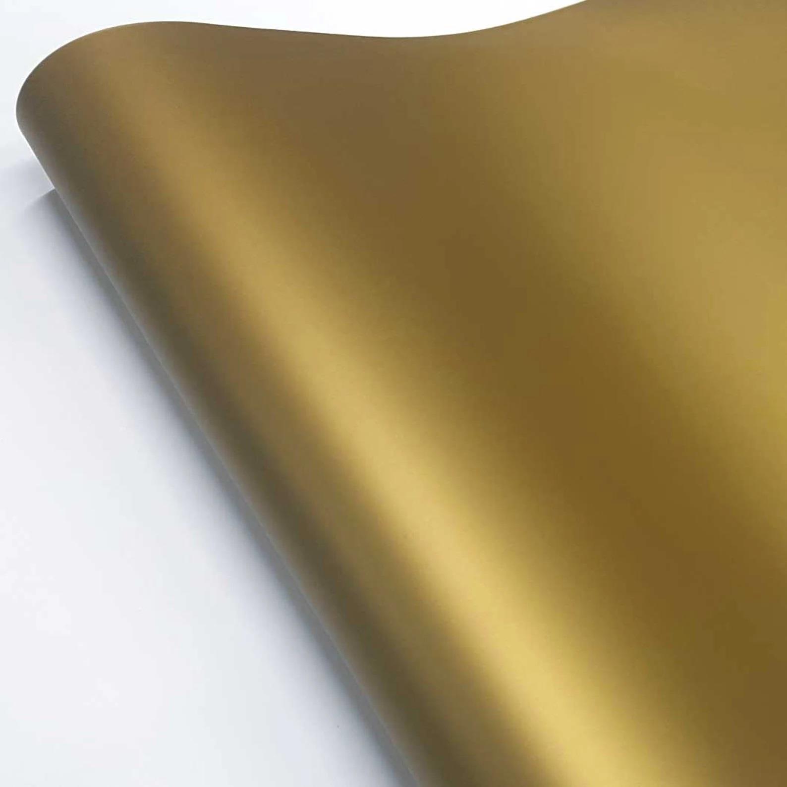 Gold Renk Yapışkanlı Folyo Mat Yüzey 61 Cm 1 Metre