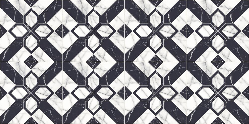 Yer Kaplama Zemin Kaplama Folyosu 65x130 cm Mermer Geometrik