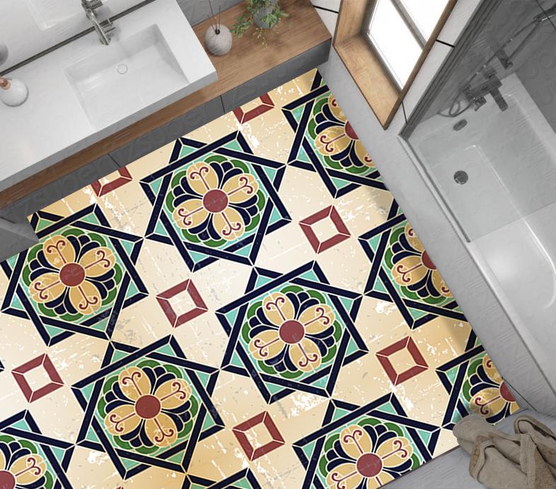 Yer Kaplama Zemin Kaplama Folyosu 65x130 cm Ornament