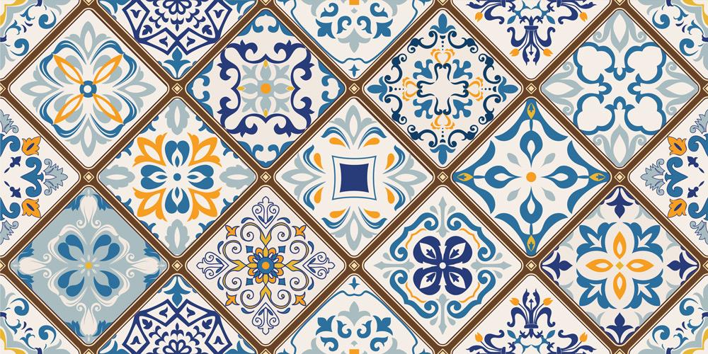 Yer Kaplama Zemin Kaplama Folyosu 65x130 cm Ottoman Motif
