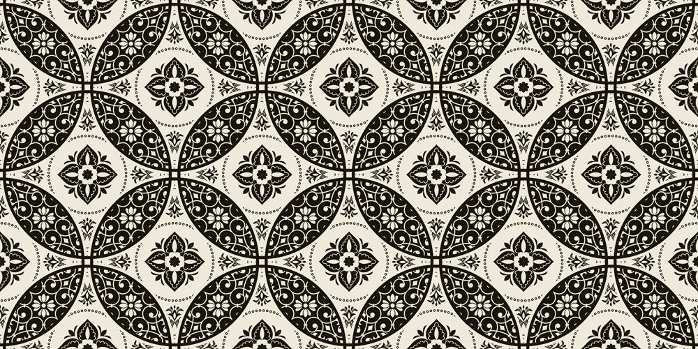 Yer Kaplama Zemin Kaplama Folyosu 65x130 cm Seamless Floral