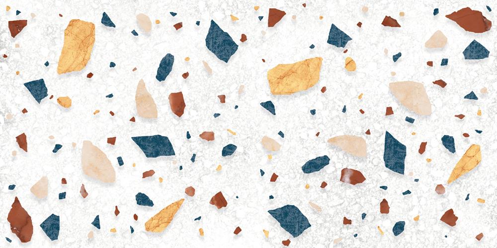 Yer Kaplama Zemin Kaplama Folyosu 65x130 cm Terrazzo Renkli Mermer