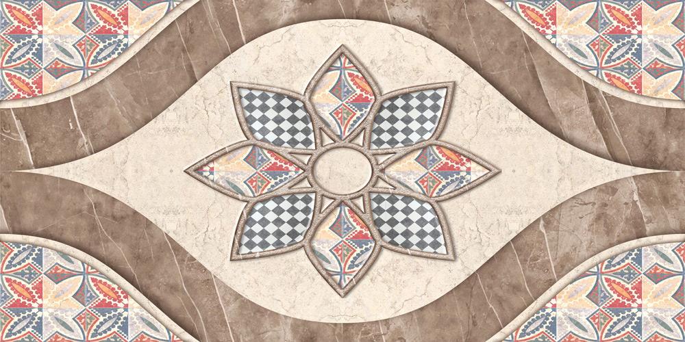 Yer Kaplama Zemin Kaplama Folyosu 65x130 cm Tile Flowers