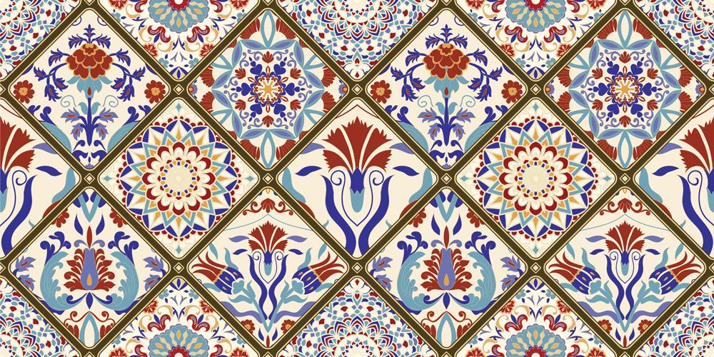 Yer Kaplama Zemin Kaplama Folyosu 65x130 cm Turkish Style Vintage
