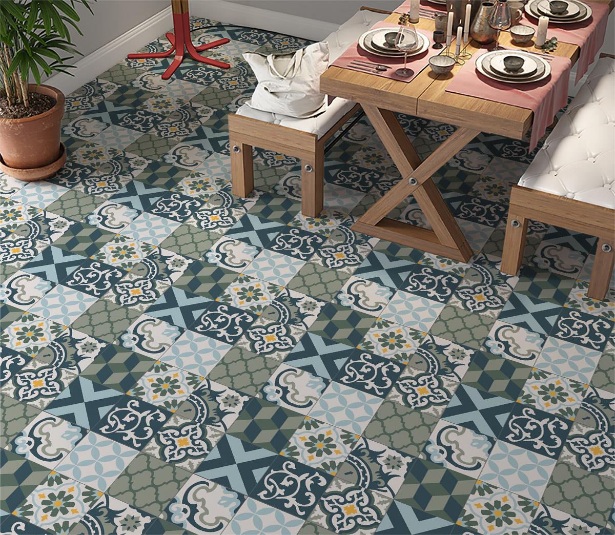 Yer Kaplama Zemin Kaplama Folyosu 65x130 cm Vintage Floor