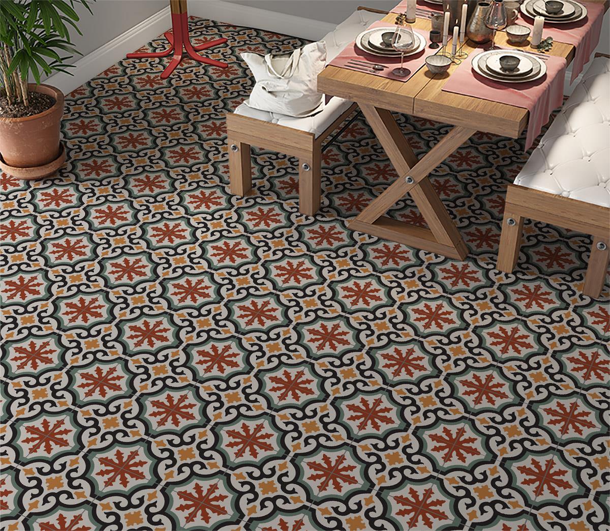 Yer Kaplama Zemin Kaplama Folyosu 65x130 cm Vintage Tiles