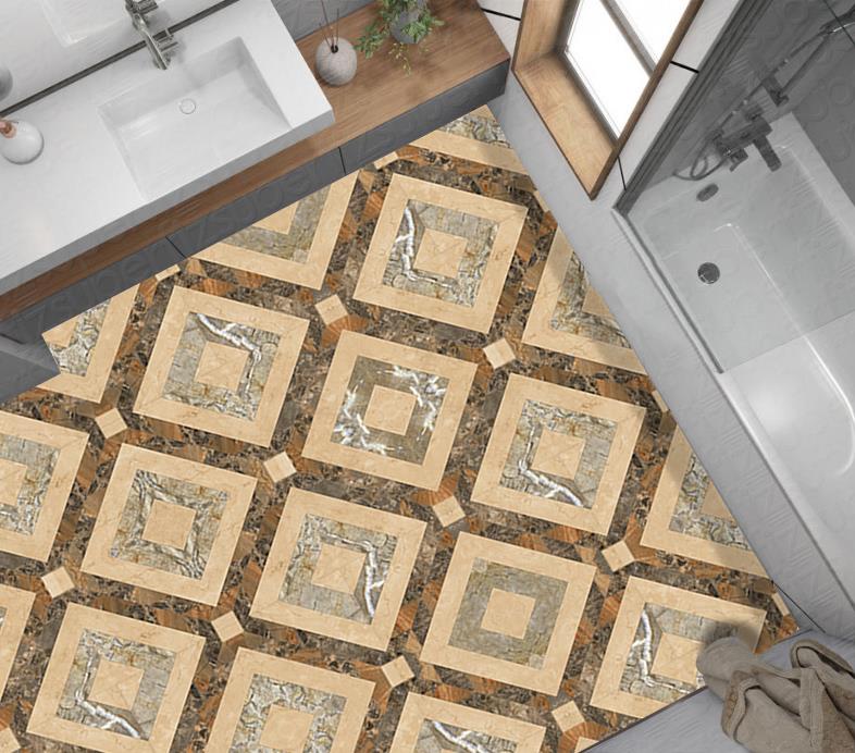 Yer Kaplama Zemin Kaplama Folyosu 65x130 cm Geometric Floor