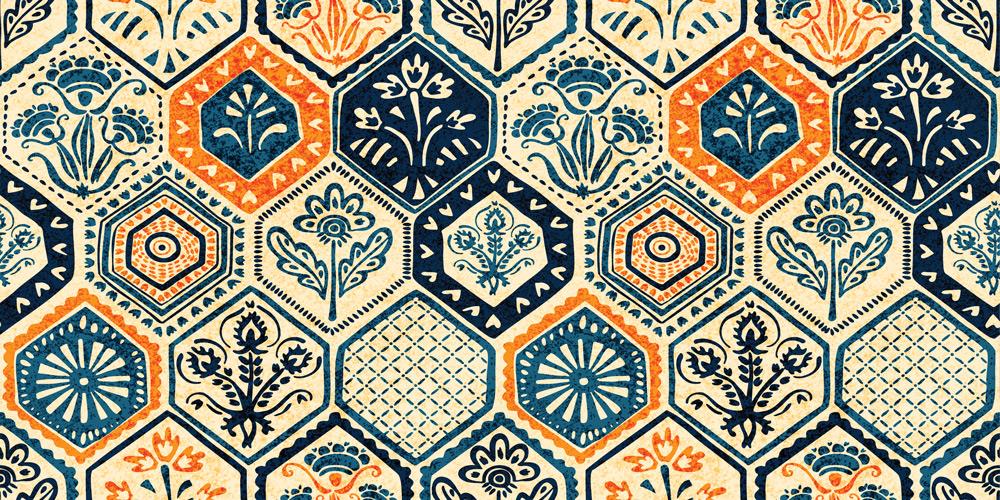 Yer Kaplama Zemin Kaplama Folyosu 65x130 cm Hexagon