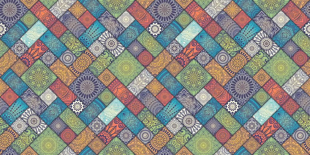 Yer Kaplama Zemin Kaplama Folyosu 65x130 cm Mandala