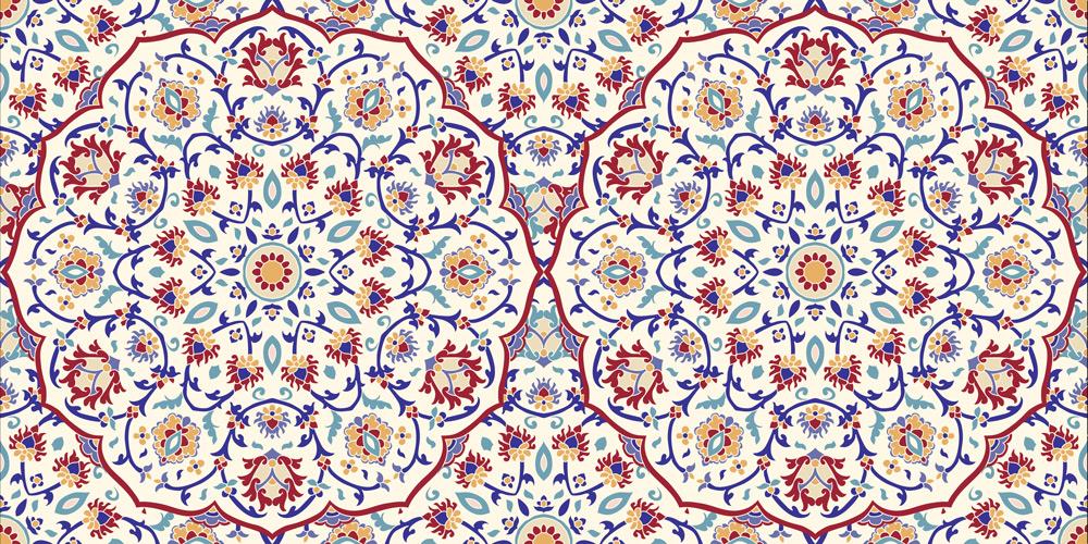Yer Kaplama Zemin Kaplama Folyosu 65x130 cm Mandala Vintage